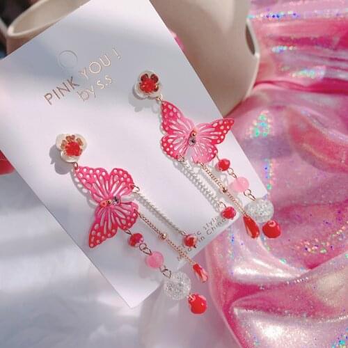 Korean New Fashion Design Bow Earrings Female Elegant Temperament Light Luxury Simple Earrings