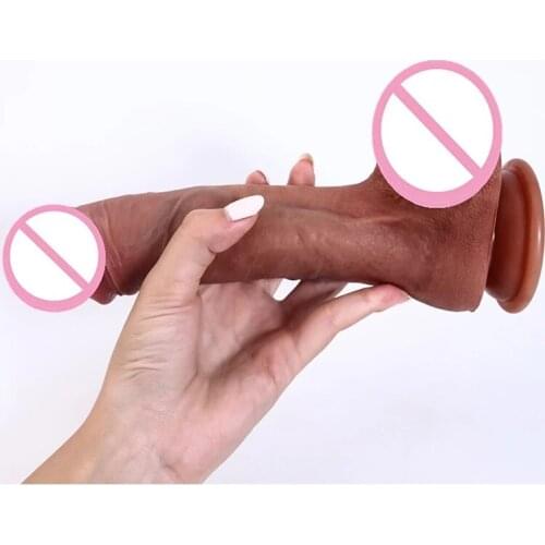 Skin Feeling Dildo G spot Stimulate Soft Silicone Simulation Penis Huge Big Dick Suction Cup Erotic Adult Sex Toys For Women Gay