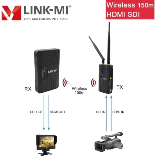 LINK-MI WX150 150m Wireless HDMI/SDI Video Transmission Kit with no compression and no delay