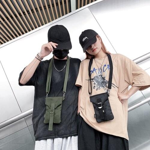 Fashion Shoulder Bag For Men Mini Phone Pouch Card Purse Nylon Waterproof Sports Male Crossbody Bags Unisex Hip Hop Bag