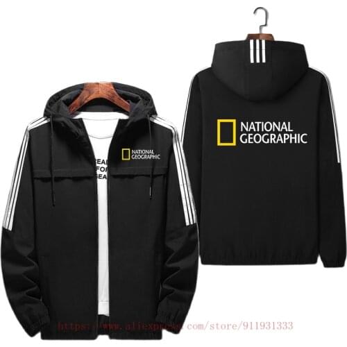 2021 National Geographical Indication Spring and Autumn Mens Lightweight Casual Jacket Hooded Zipper Fashion Street Windbreaker