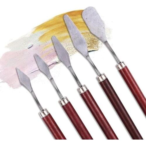 5pcs/set Professional Stainless Steel Palette Knife Kit For Oil Painting Spatula Arts Painting Tool Set
