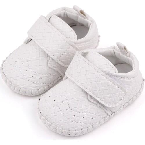 Baby Boys Girls Non-slip Solid Shoes Soft Casual First Walking Shoes Hook & Loop Shoes First Walkers For Newborn Baby Soft Shoe