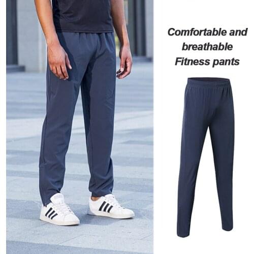 Autumn outdoor Men Jogging Pants Breathable Fitness Running Pants Zip Pocket Training Sports Pants Tennis Soccer Play long wears