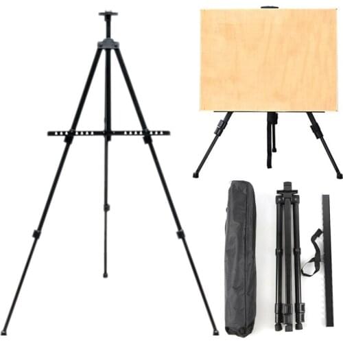 Portable Metal Telescopic Triangle Easel Lightweight Stable Retractable Easel Adjustable Sketch Travel Drawing Easel Supplies
