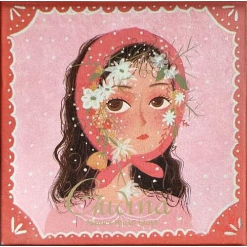 GUICAMI Princess Blush Powder Plate Monochrome Blush Maple Leaf Retro Your Girl Narre Makeup Nature peach face bronzer powder