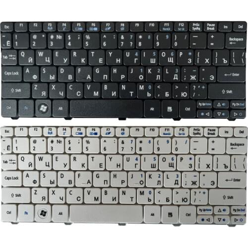 RU keyboard For Acer Aspire One Happy 2 ZE-7 E100 AOE100 P0VE6 POVE6 ZE6 ZE7 N55C Laptop keyboard White Russian