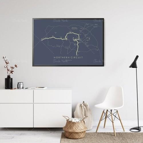 Northern Circuit Route Map | Kilimanjaro Hiking Poster | Hiking the Kilimanjaro | Trail Map Art | Relive your Adventures