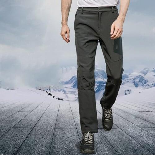 Outdoor Women Thick Warm Hiking Pants Fleece Windproof Waterproof Softshell Camping Climbing Trekking Winter Trousers