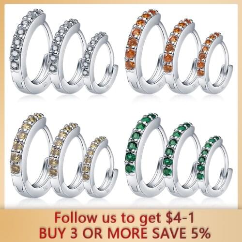 New 100% Genuine 925 Sterling Silver Round Womens Earrings Green Zircon Making Jewelry Gift Wedding Party Engagement Birthday