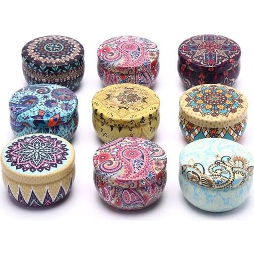 Retro Floral Tin Can Lovely Mini Gift Jewelry Tin Box Cookie Candy Tea Storage Box Candy Gift Case 1PC