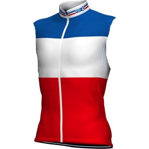 2017 2018 FDJ TEAM FRANCE Summer Sleeveless Cycling Vest Mtb Clothing Bicycle Maillot Ciclismo Bike Clothes
