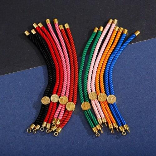 3PCS/Lot Vintage Corful String Woven Rope Macrame Cord Chain Tree Of Life Beads Adjustable Chains For Making Bracelets