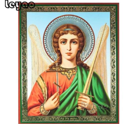 5d Diamond Painting full square Diamond Embroidery Guardian Angel Orthodox Icon Handmade Cross Stitch Kits Rhinestones Decor