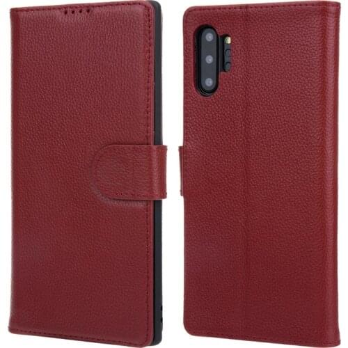 Note 10 plus Case Genuine Leather Flip Case for Samsung Galaxy Note 10 Real Leather Wallet Cover Case for Samsung Note 10 pro