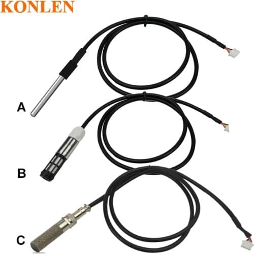 Temperature Sensor Humidity Detector Thermohygrometer Probe A B C Only for KONLEN Smart Home 4G 2G 4CH 8CH Relay Controller