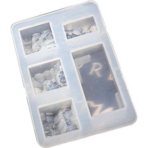 JAVRICK DIY Hand-made Crystal Epoxy Glue Mold Broken Snow Mountain Silica Gel Mold U Disk Ocean Micro Landscape