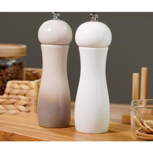 Ceramics Pepper Grinder Pepper Sea Salt Manual With Adjustable Coarseness Grinder High-Value Condiment Bottle Barbecue Tool