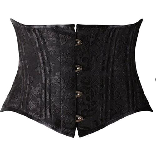 Short Waist Trainer Gothic Underbust Corset and Waist Steampunk Bustiers Top Workout Shape Body Sexy Lingerie Slimming Belt