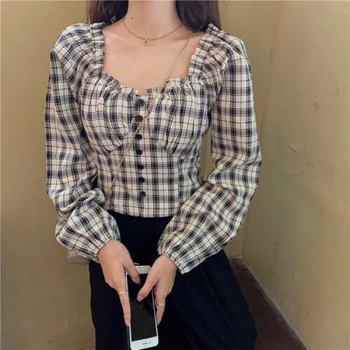 LOKEDIKE Blouses With Sleeves