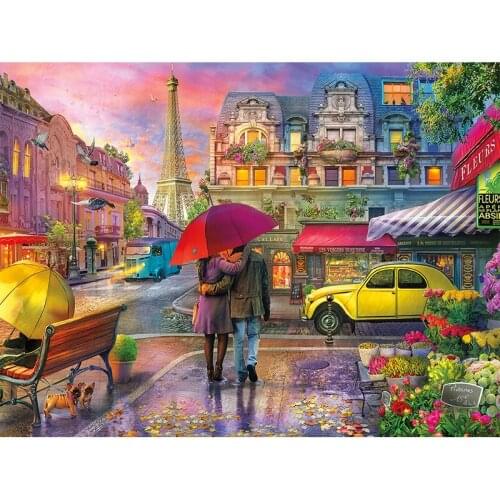 DIY Painting By Numbers Couples In Rain Kit Coloring By Numbers Landscape Wall Art Acrylic Canvas Paintings Home Decoration Gift