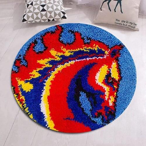 DIY Carpet embroidery Latch hook rug kits for adults Carpet embroidery set with Pre-Printed Pattern Home decoration Horse