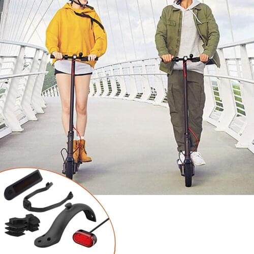 Rear Fender Set&Rear Brake Light and Vibration Dampers and Silicone Cover,for Xiaomi M365/ M365 Pro Scooter Replacement