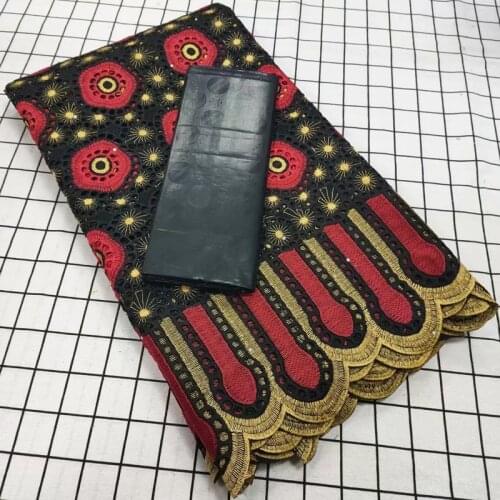 Party Q 2.5 +2.5 Yards Latest Bazin Riche Getzner 2020 New Female And Embroidered Fabric Cotton Lace Dubai Swiss Voile Lace