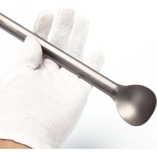 New Outdoor Camping Picnic Titanium Spoon Tableware Titanium Alloy Fork Ultralight Pure Titanium Spork