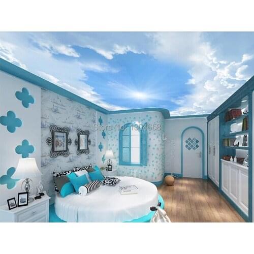 Papel de parede customization 3D large murals, children room living room bedroom ceiling wall wallpaper sky