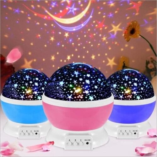 Starry Sky Projector Star Moon Galaxy Night Light For Children Kids Bedroom Decor Projector Nursery Night Light LED Bedside Lamp