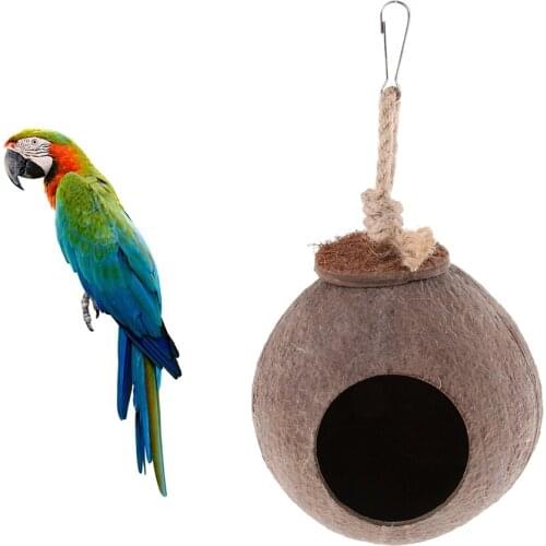 Bird Coconut House,Hamster House,Coconut Shells Fixed in Birdcages, Hamster Cages
