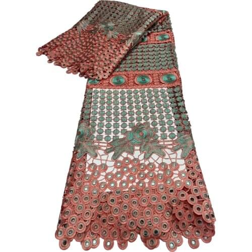 Cord Guipure Lace Fabric 2021 African African Lace Fabric High Quality Water Soluble Laces Embroidery For Nigeria Wedding Dress