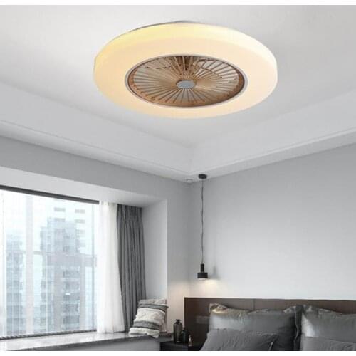 Modern Ceiling Fans With LED Lights dimming remote control ceiling fan lights Living room Bedroom 110V 220V enclosed ceiling fan