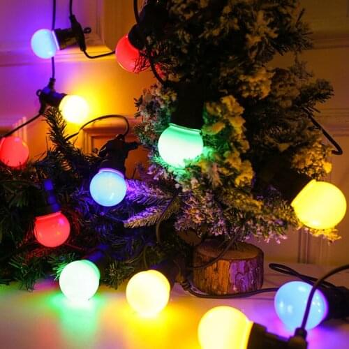 Hot LED String Light G50 Globe Multicolor Bulb Fairy Garlands Outdoor Holiday Lighting for Wedding Christmas Party Garden Decor