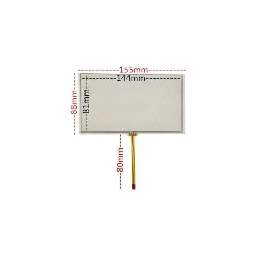 10pcs/lot 155*88 mm new 6.2 inch GPS vehicle-mounted navigation resistive handwritten touch screen