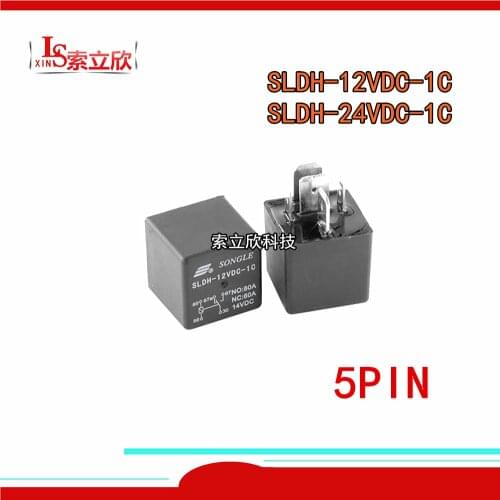 10PCS/LOT New Automobile relay SLDH-12VDC-1C SLDH-24VDC-1C SLDH 24VDC 1C 80A 60A 14VDC A set of transformations