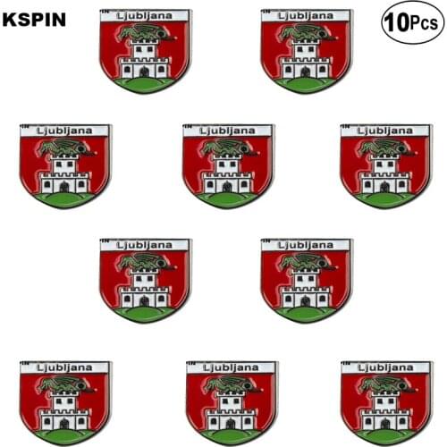 Ljubljana Badge Lapel Pin Flag badge Brooch Pins Badges 10Pcs a Lot