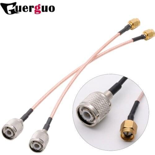 100PCS SMA-RP TNC Coaxial RF Adaptor With RG178 Pigtail Cable 15CM 6" SMA Male Plug to RP TNC Male Plug Connector
