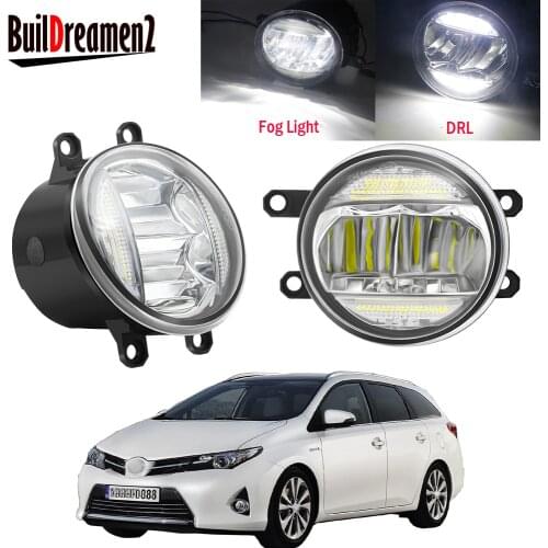 2 Pieces Car LED Fog Light Assembly Daytime Running Lamp DRL 30W 8000LM 12V For Toyota Auris 2012 2013 2014 2015 2016 2017 2018