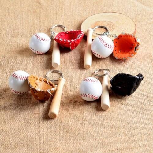 High quality 2pcs/Lot Cute Baseball Shape Key Chain School Sport Kid Student Boys Gifts Prize Key Chains Free Shipping Key Rings