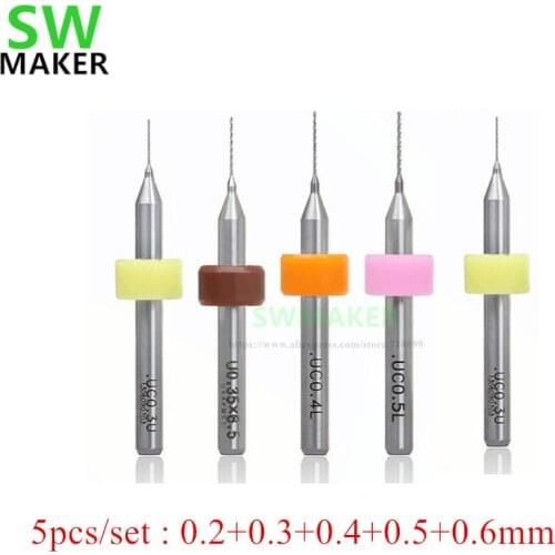 5pcs/set 3D printer hotend nozzle cleaning bits set -0.2, 0.3, 0.4, 0.5, 0.6mm