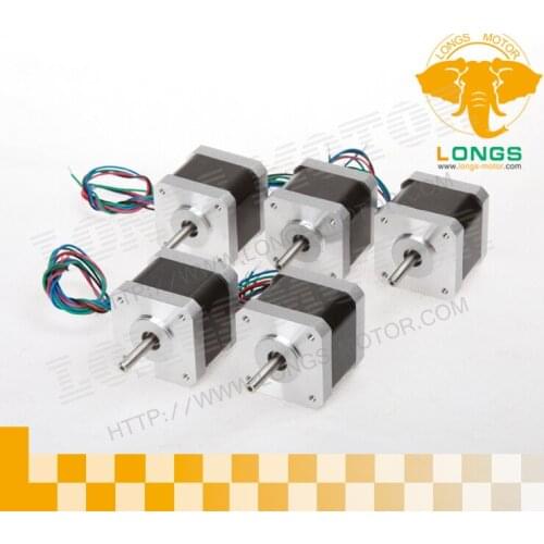 Top Rank 5PCS Nema17 Stepper Motor,2Phase, 2.5A 68oz-in, 4wires for CNC Mill Cut Engrave