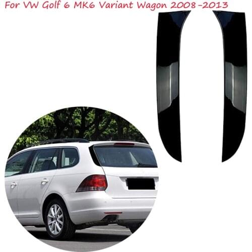 For VW Volkswagen Golf 6 MK6 Variant Wagon Car Rear Window Spoiler Side Wing Cover Trim 2008 2009 2010 2011 2012 2013 Stickers