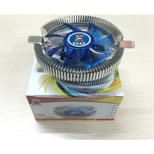 Fast Free Ship For Intel for amd 1155 CPU radiator desktop computer mute fan LED shine for AMD/775/1155/1156/i3/i5/i7 CPU Cooler