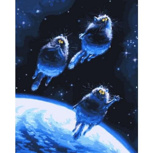 Frameless diy painting by numbers wall decor picture by numbers for home decor 4050cm to space