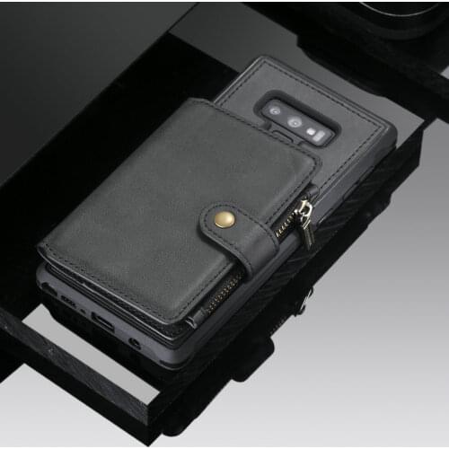 Zipper Wallet for Coque Samsung Note9 Case Flip Cover Samsung Galaxy Note 9 Cover 8 Note8 Shell for Samsung Note 10 Plus 5G Case
