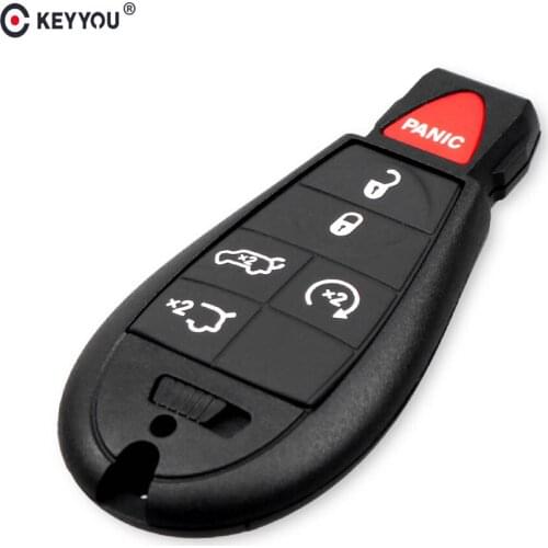 KEYYOU 5+1 Remote Smart Key Romote Shell Blank Blade Case For Chrysler Jeep Dodge Grand Caravan Durango Charger Journey Key Case