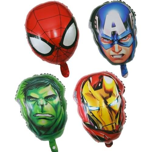 Spiderman iron Man Captain America Hulk Foil Balloons Super Hero Birthday Party Decoration Supplies Childrens Gifts Air Toys