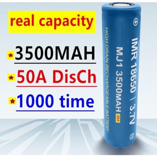 CKADK 20-200PCS 100% Original MJ1 3.7 v 3500 mah 18650 Lithium Rechargeable Battery For Flashlight batteries MJ1 3500mah battery
